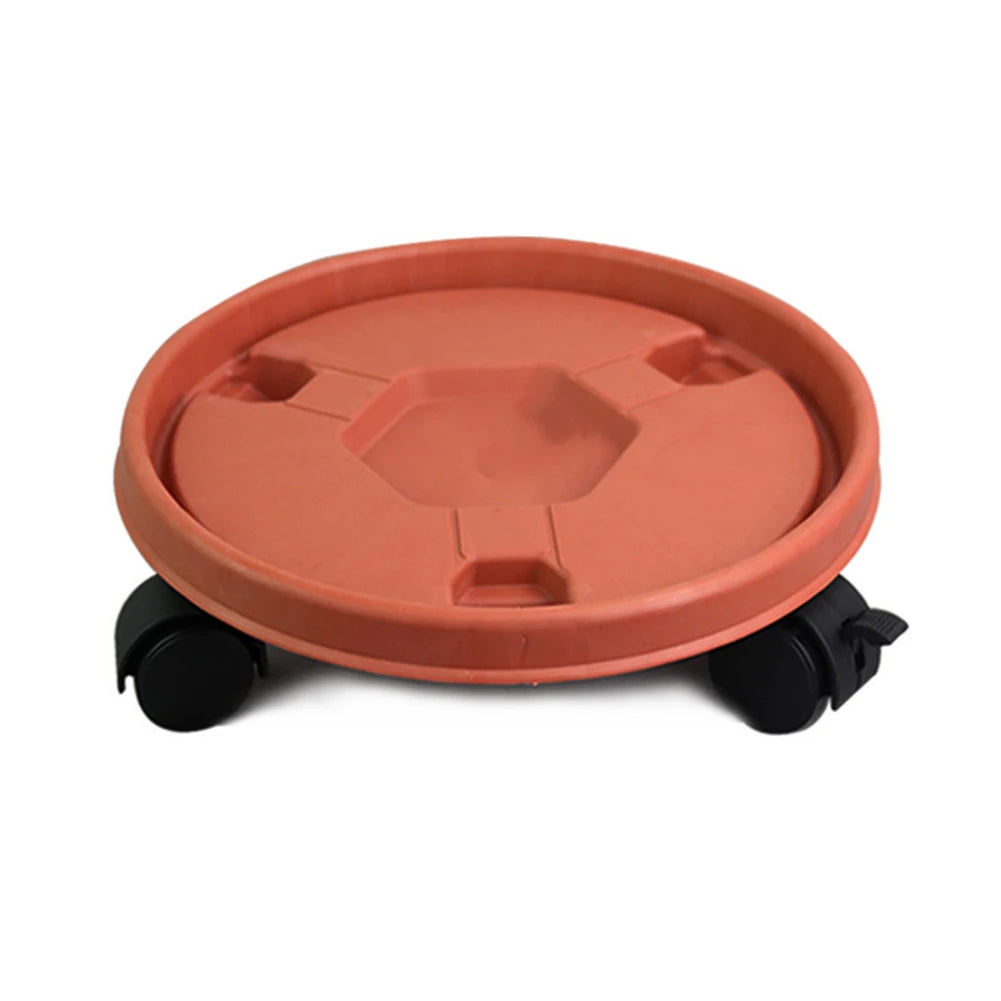 Plant Mover Wheels Movable Pot Holder Flower Base Round Plastic