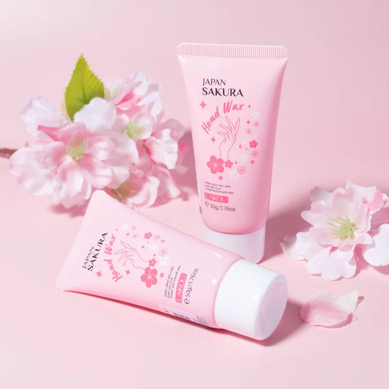 LAIKOU Sakura Hand Wax Mask – Moisturizing Exfoliating Scrub