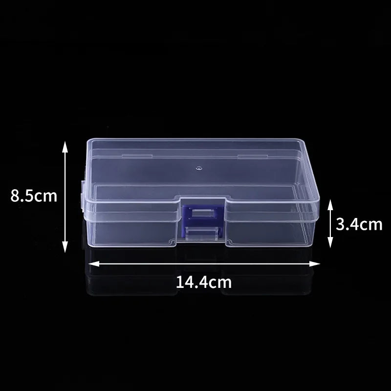 5-Pack Transparent Plastic Storage Boxes – Small Item Organizer