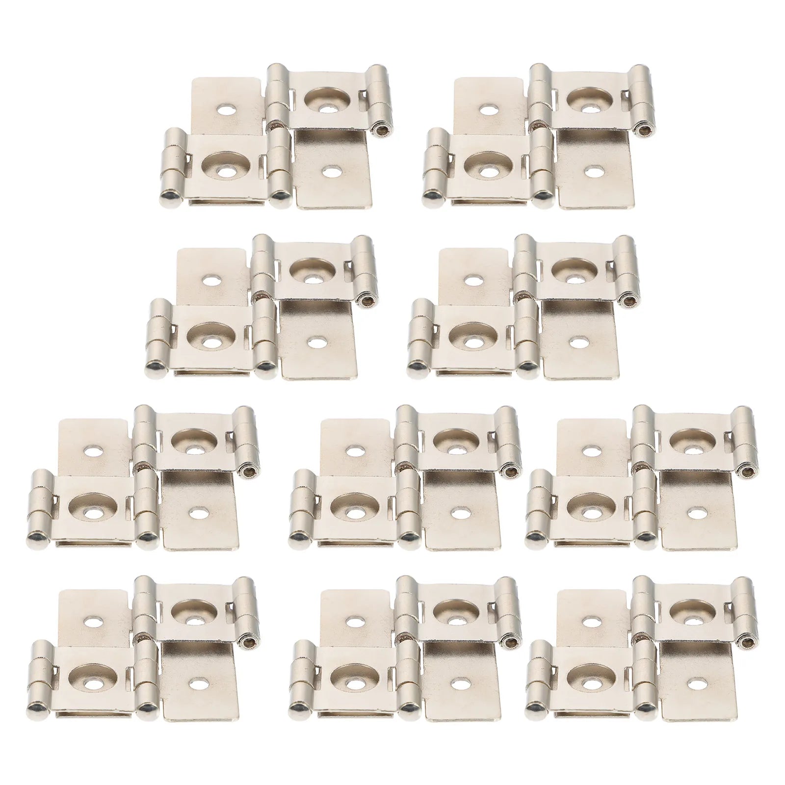 10pcs Iron Folding Screen Hinges Hinges Folding Screen Hinge For Home Furniture Cabinet Repair Heavy Duty Gate Hinge Peaceful Pleasures Health and Wellness Silver