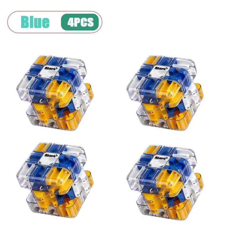 Transparent Magnetic Maze Cube | 3D Brain Teaser Fidget Puzzle