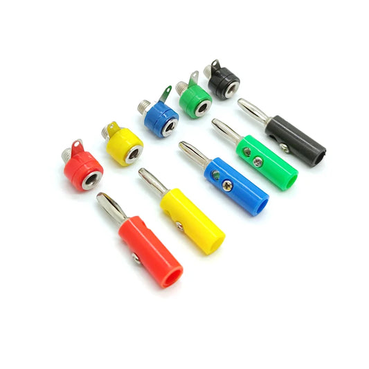 5 Pairs 4mm Banana Plug and Socket Kit Audio Speaker To Insert Connector DIY Model Parts Peaceful Pleasures Health and Wellness