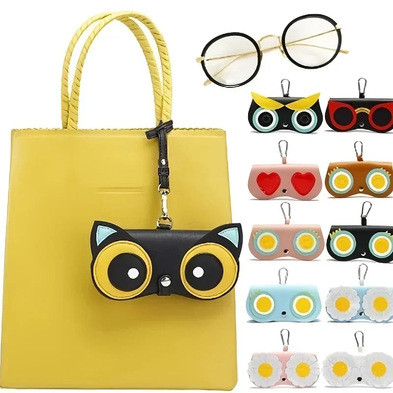 Women's Leather Eyeglass Case | Snap Closure, Scratch-Proof