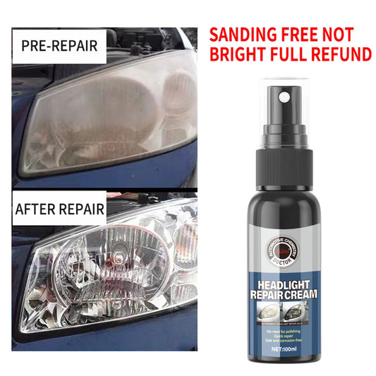 Car Headlight Coating Spray Liquid Car Light Cleaner And Restorer UV Resistant Long Lasting Head Light Coating Spray For car SUV Peaceful Pleasures Health and Wellness