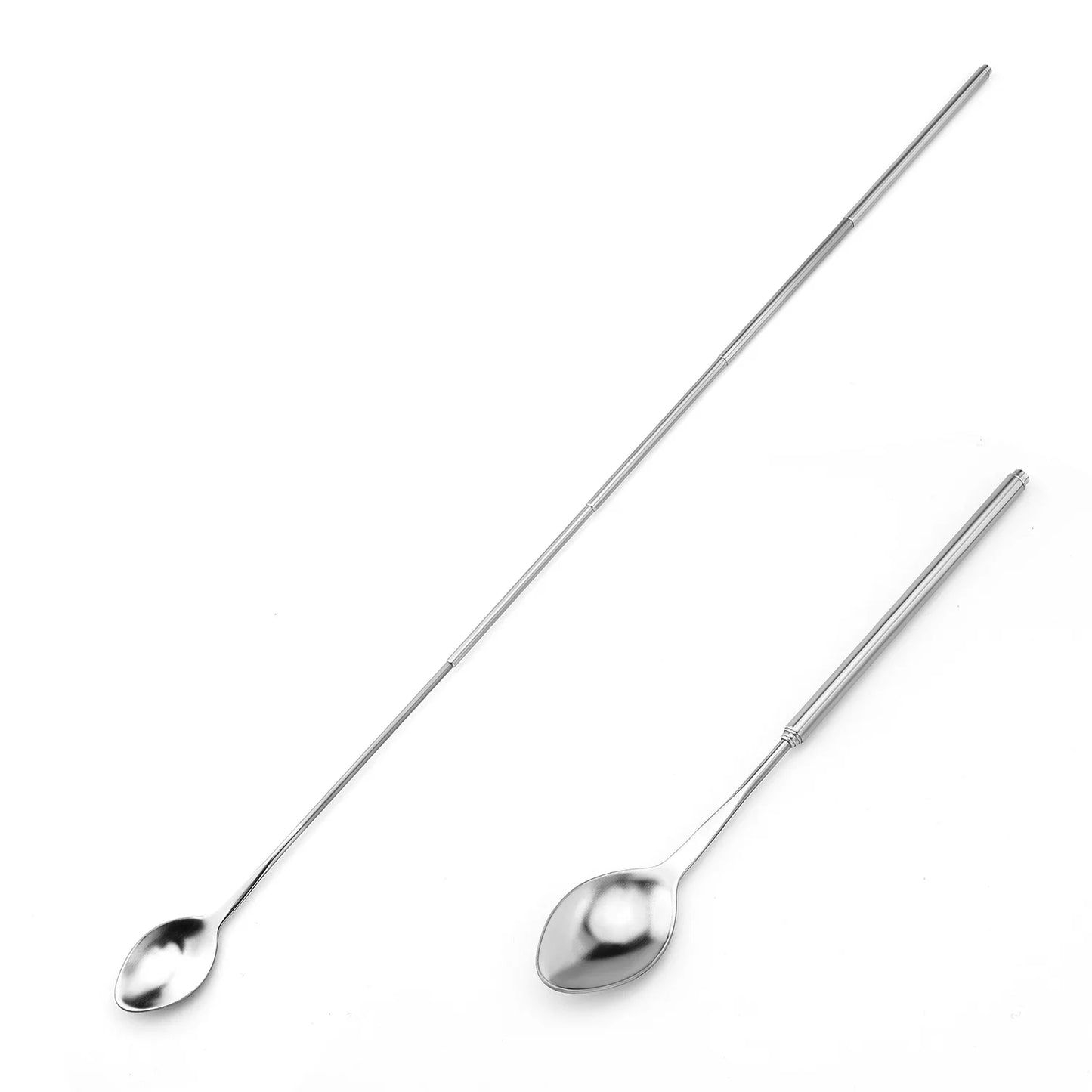 Stainless Steel Extendable Spoon Durable Portable Barbecue Utensils For Outdoor Picnic Dining Peaceful Pleasures Health and Wellness Retractable spoon