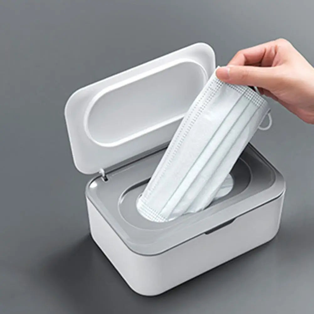 Wipes Dispenser with Lid | One-Handed Refillable Wipe Holder