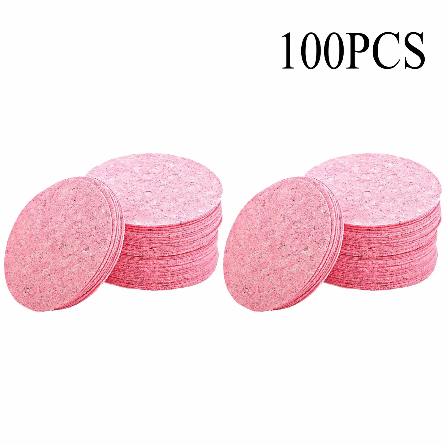 Compressed Wood Pulp Face Cleansing Sponge Puffs | 50–1000 PCS