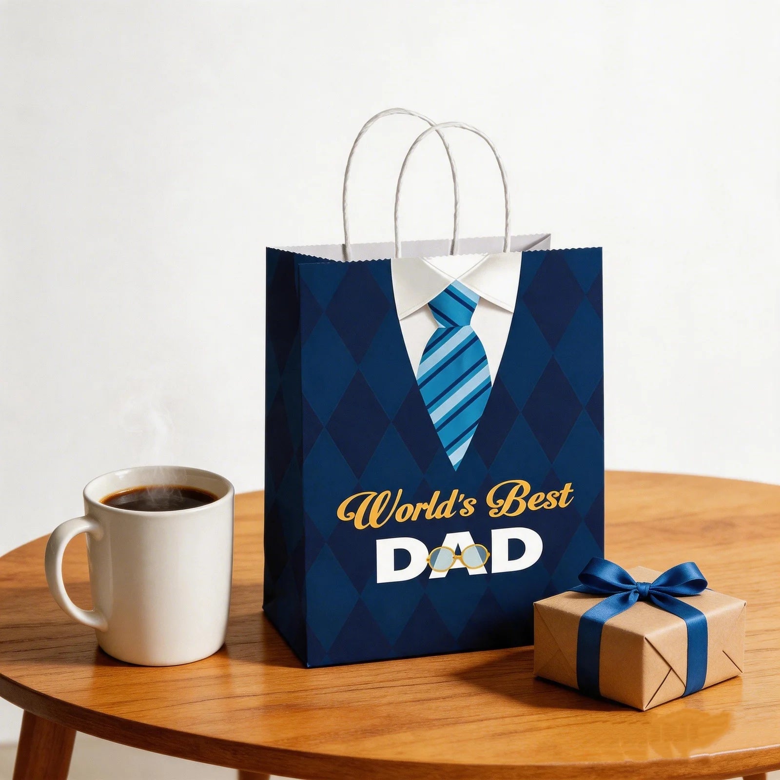 1pc Worlds Best Dad Paper Gift Bag For Fathers Day Gift Wrap Present Bags Party Favor Supplies Bulk For Husband Grandfather Peaceful Pleasures Health and Wellness