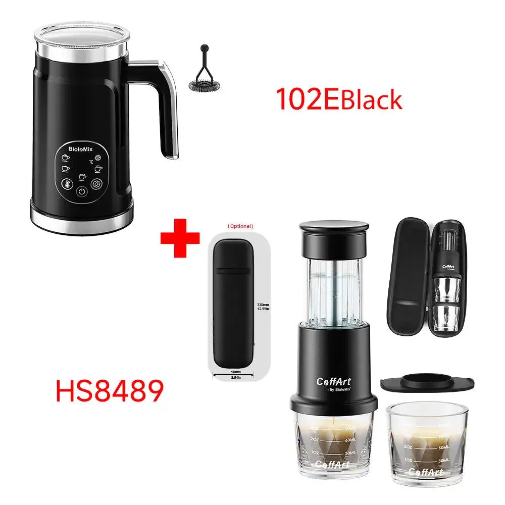 BioloMix Espresso Coffee Machine 2-in-1 Capsule Coffee Maker for Car & Home Camping - Compatible with Capsules & Ground Coffee Peaceful Pleasures Health and Wellness