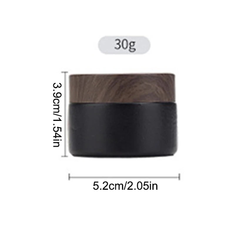 Black Glass Cream Jars – Empty Cosmetic Containers 10/30/60g