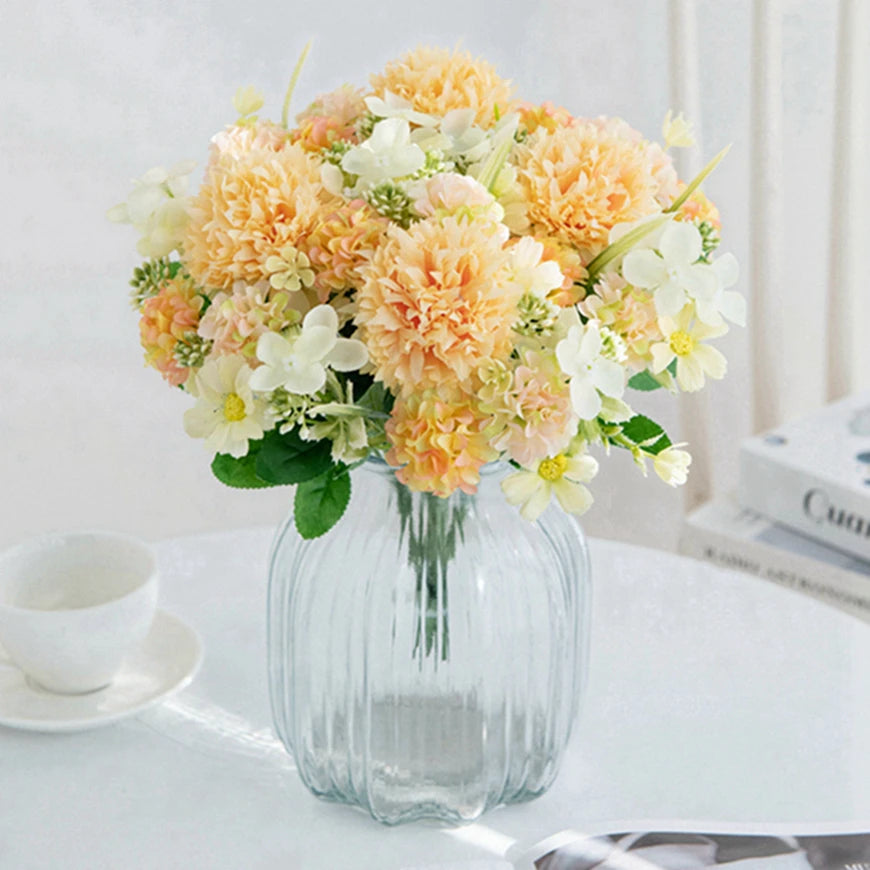 Silk Artificial Chrysanthemum Ball Flowers | Wedding & Home Decor