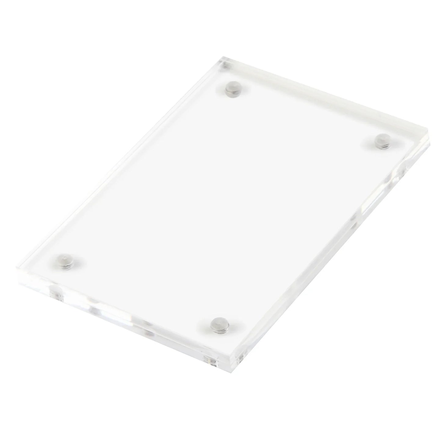 Magnetic Acrylic Photo Frame | Clear Desk Display Stand