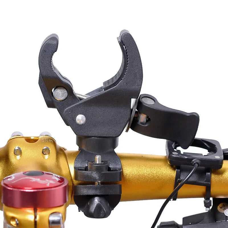 90/360° Rotating Bike Handlebar Flashlight Mount Clamp Holder
