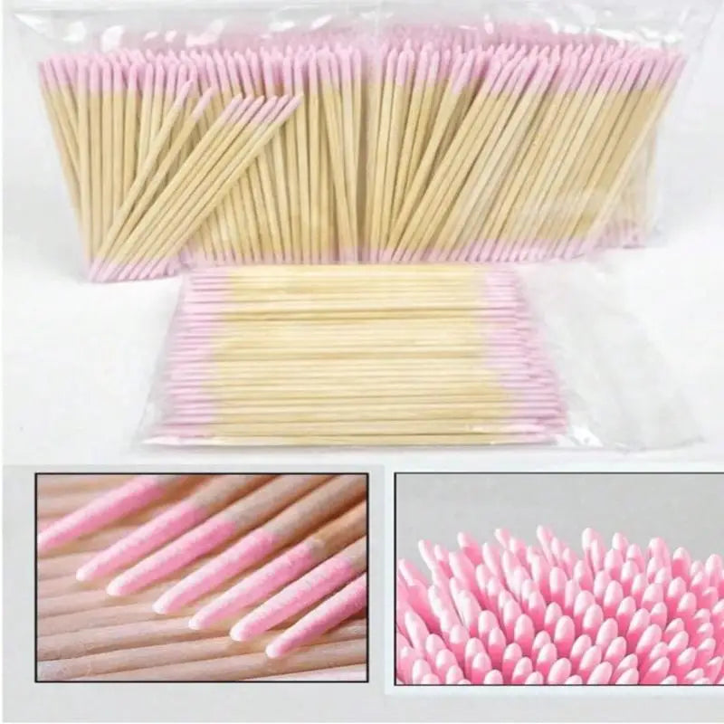 100/200/300/500Pcs Nail Double-Head Wood Swab Cleaning Sticks Purple Dual-Tipped Cotton Head Cleaning Swab Nail Polish Remover Peaceful Pleasures Health and Wellness