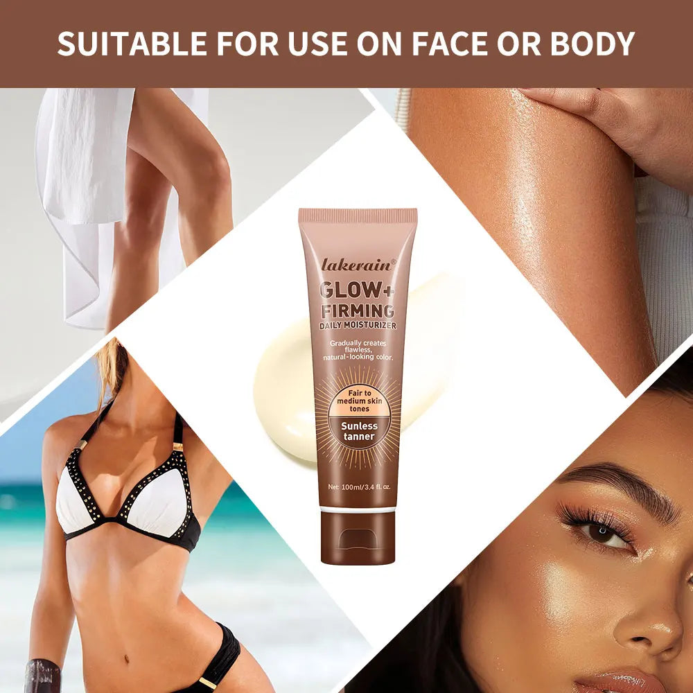 Self Tanning Lotion Gradual Sunless Tanning Non-sticky Easily Absorbed Improve Skin Elasticity Firmness Self-tanning Lotion Peaceful Pleasures Health and Wellness