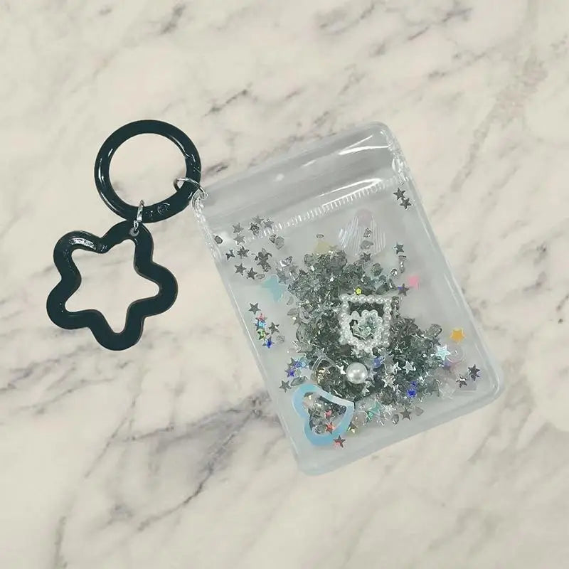 Mini Cartoon Bag Charm Pendant – Glitter Keychain Ornament