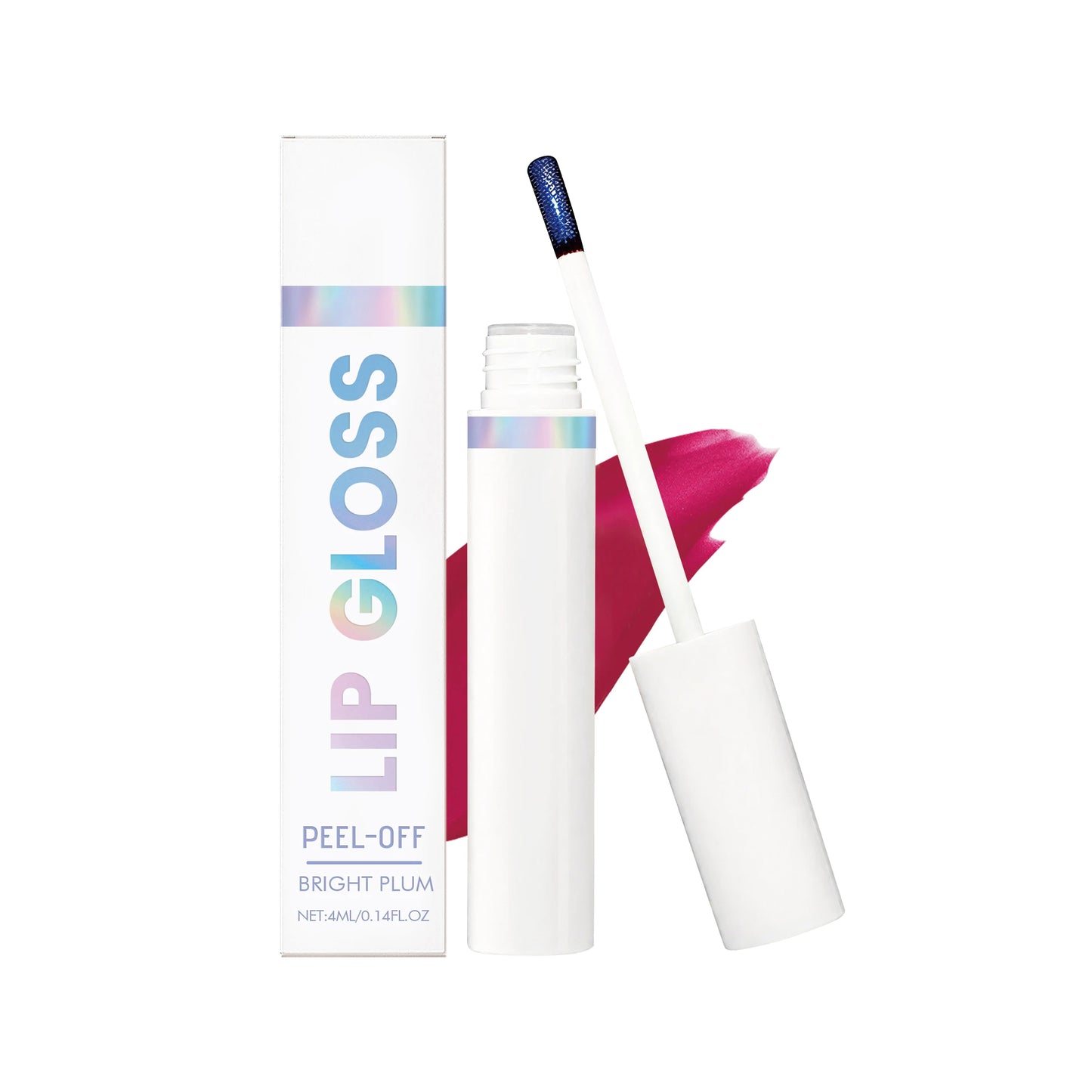 Tear off Lip Gloss Waterproof Long Lasting Peel off Liquid Lipstick Easy to Color Nourishing Lip Reduce Dryness Cosmetics Peaceful Pleasures Health and Wellness Bright Plum