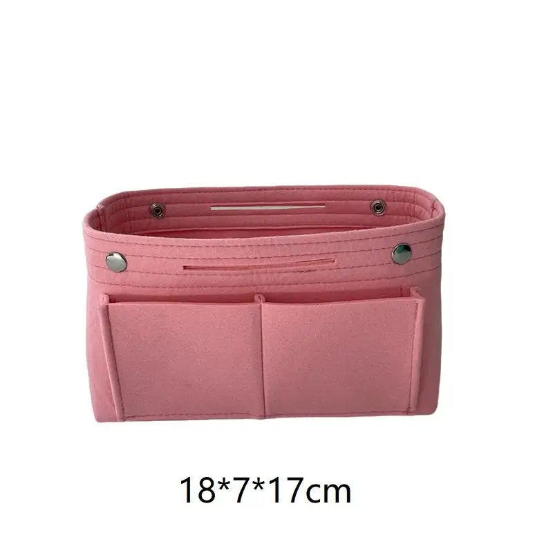 Felt Insert Bag Organizer | Multi-Pocket Travel Cosmetic Tote