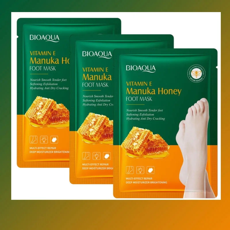 BIOAOUA Vitamin E & Manuka Honey Foot Mask | Deep Moisture