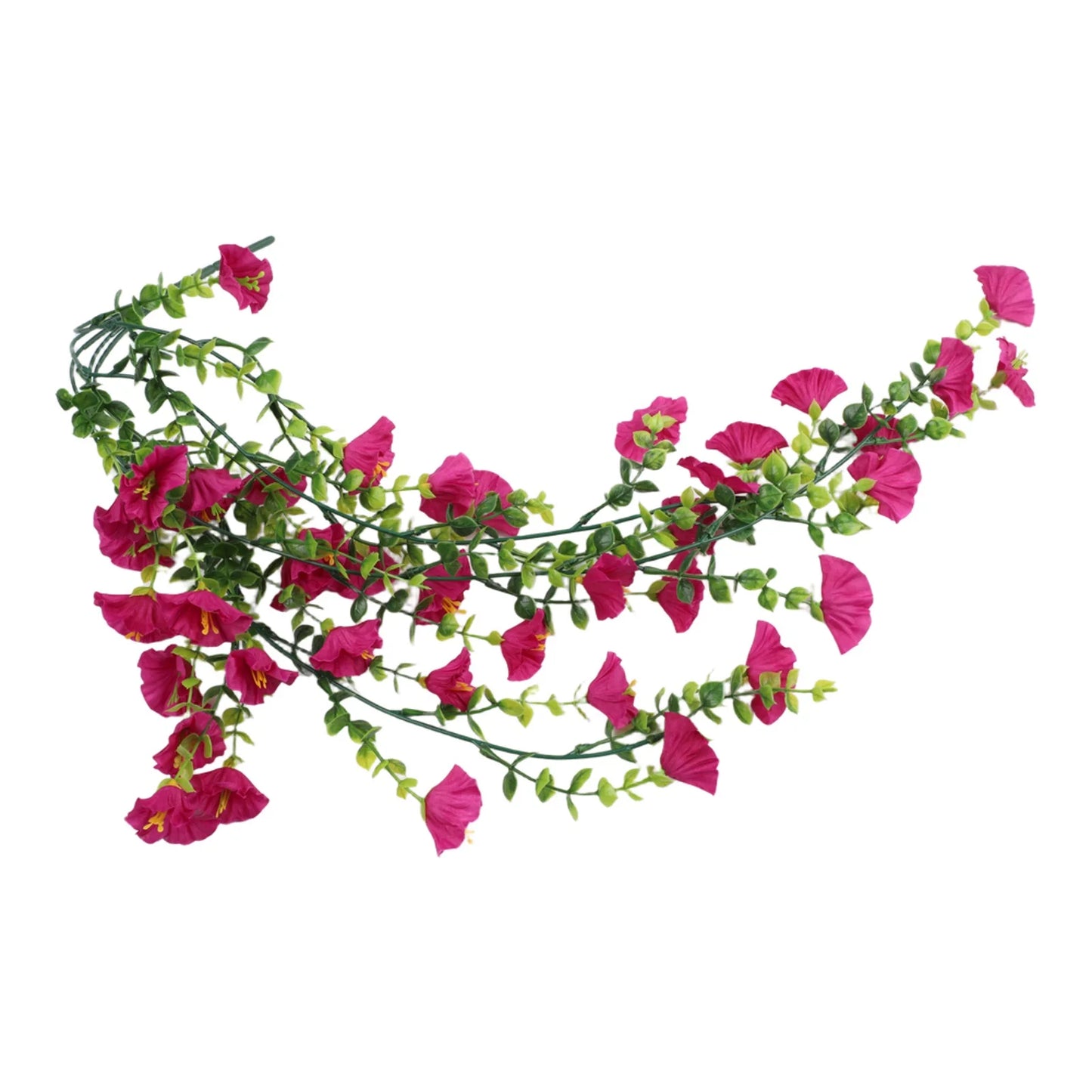 Artificial Flowers Fake Morning Glory Eucalyptus Leaves Hanging