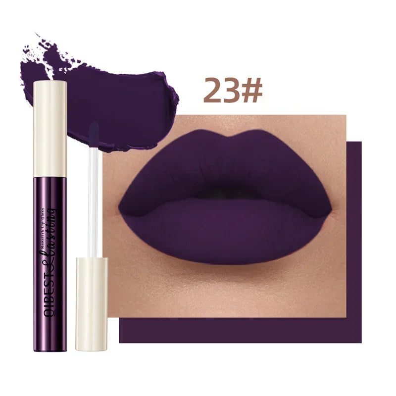 24-Color Matte Liquid Lipstick – Waterproof Velvet Lip Gloss Set