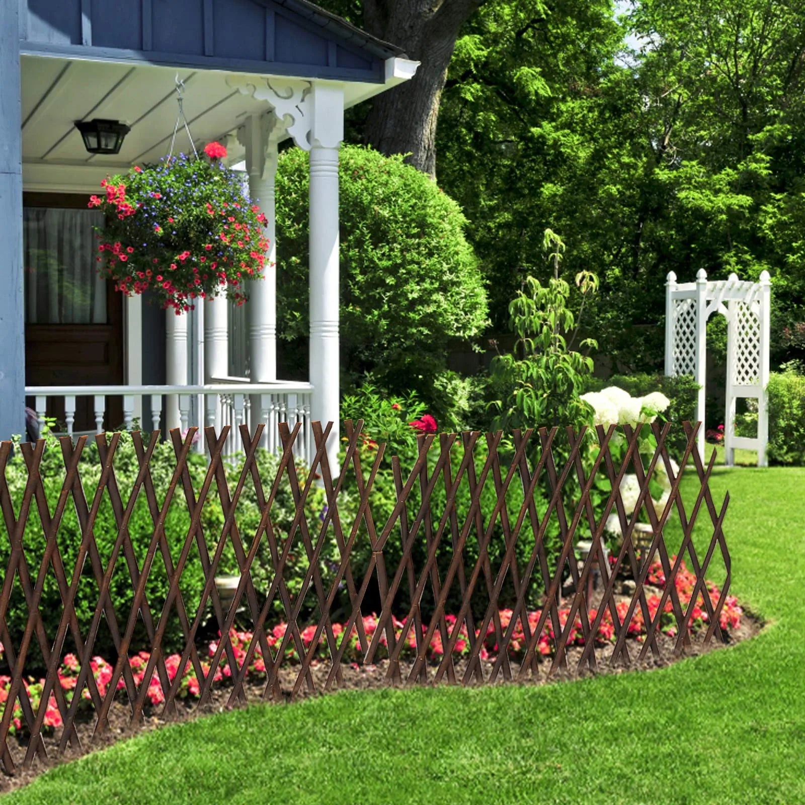Garden Expanding Wooden Trellis Expandable Trellises Aluminum Riveted Each Piece Expands to Climbing Plants Support Peaceful Pleasures Health and Wellness