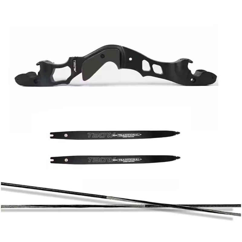 JUNXING HI 30-60lbs Recurve Bow Riser Right Hand Takedown ILF Arrow