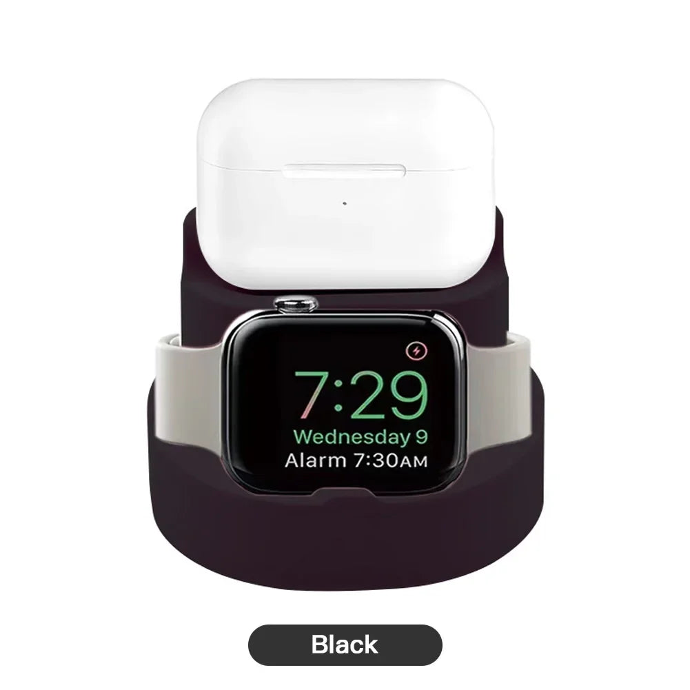 3-in-1 Silicone Charging Stand for Apple Watch & Earphones