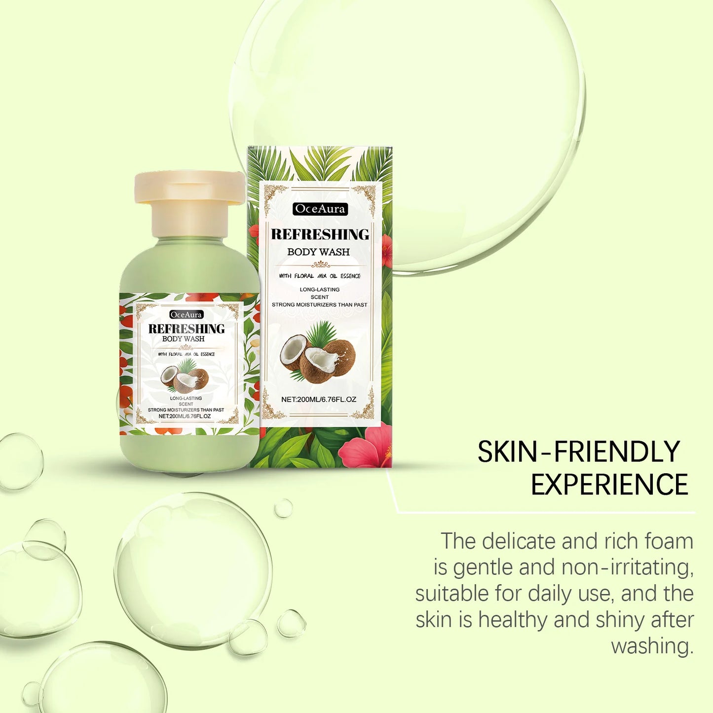 OceAura Fragrance Shower Gel | Moisturizing Brightening Body Wash