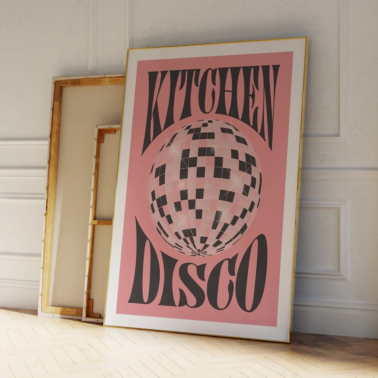 Kitchen Disco Ball Canvas Wall Art Print | Retro Home Decor