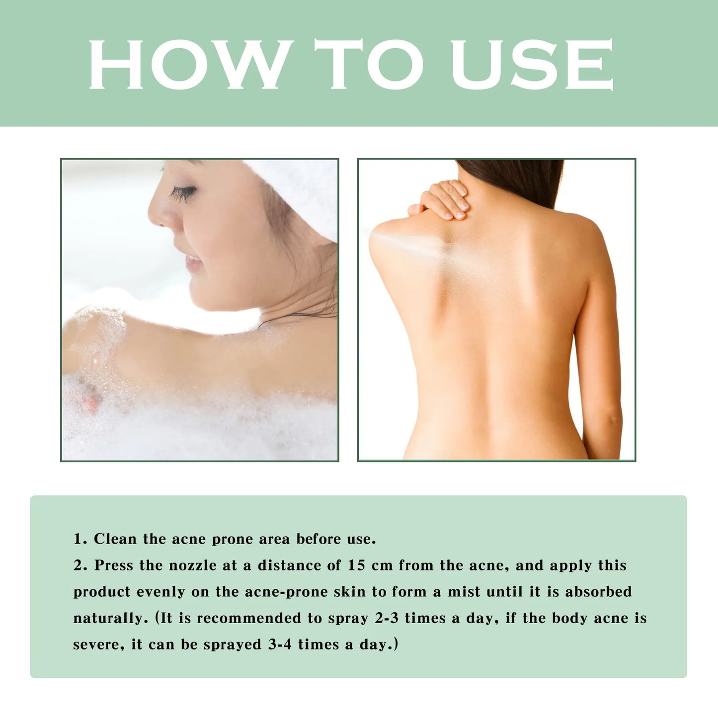 Eelhoe Back & Body Acne Repair Spray 120ml | Clarifying Serum