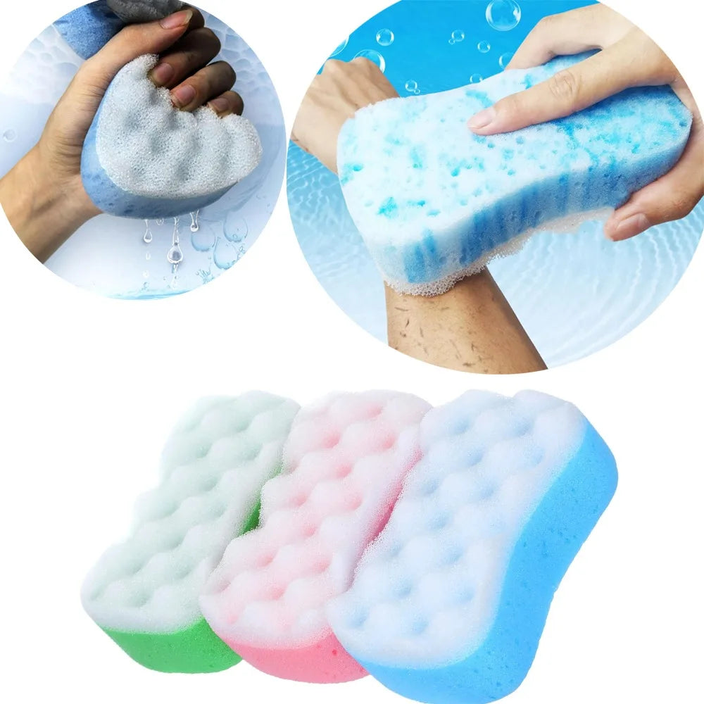 1/2Pcs Bath Sponge Women/Men Exfoliating Body Sponges Bath Sponges Pouf Foam Loofahs Sponge To Spa Reusable Bathing Accessories Peaceful Pleasures Health and Wellness random color 2pcs