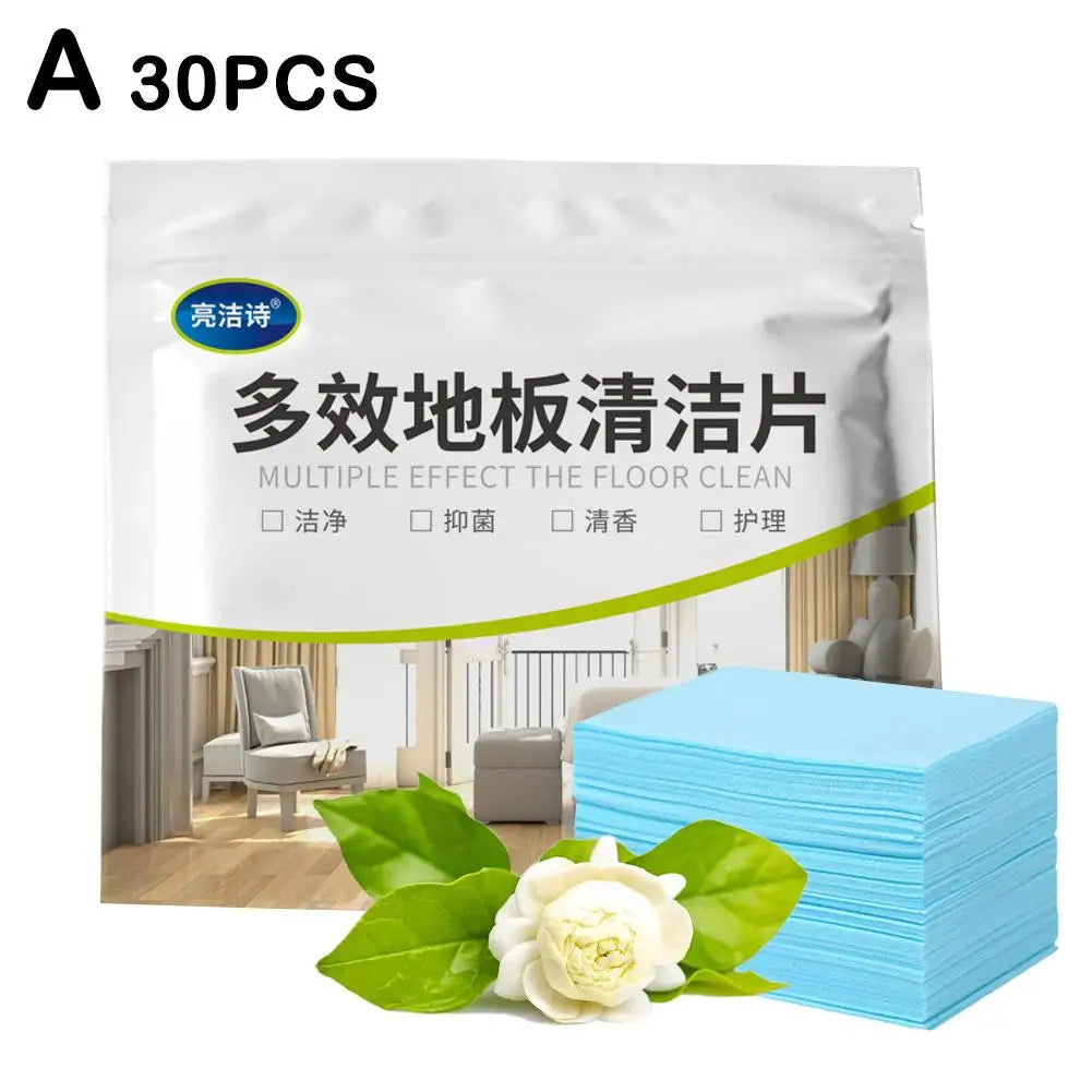 30PCS Mopping Floor Wiping Sheet Floor Cleaning Slice with Ability To Remove Dirt Household Ceramic Floor Tile Cleaning Tool Peaceful Pleasures Health and Wellness A