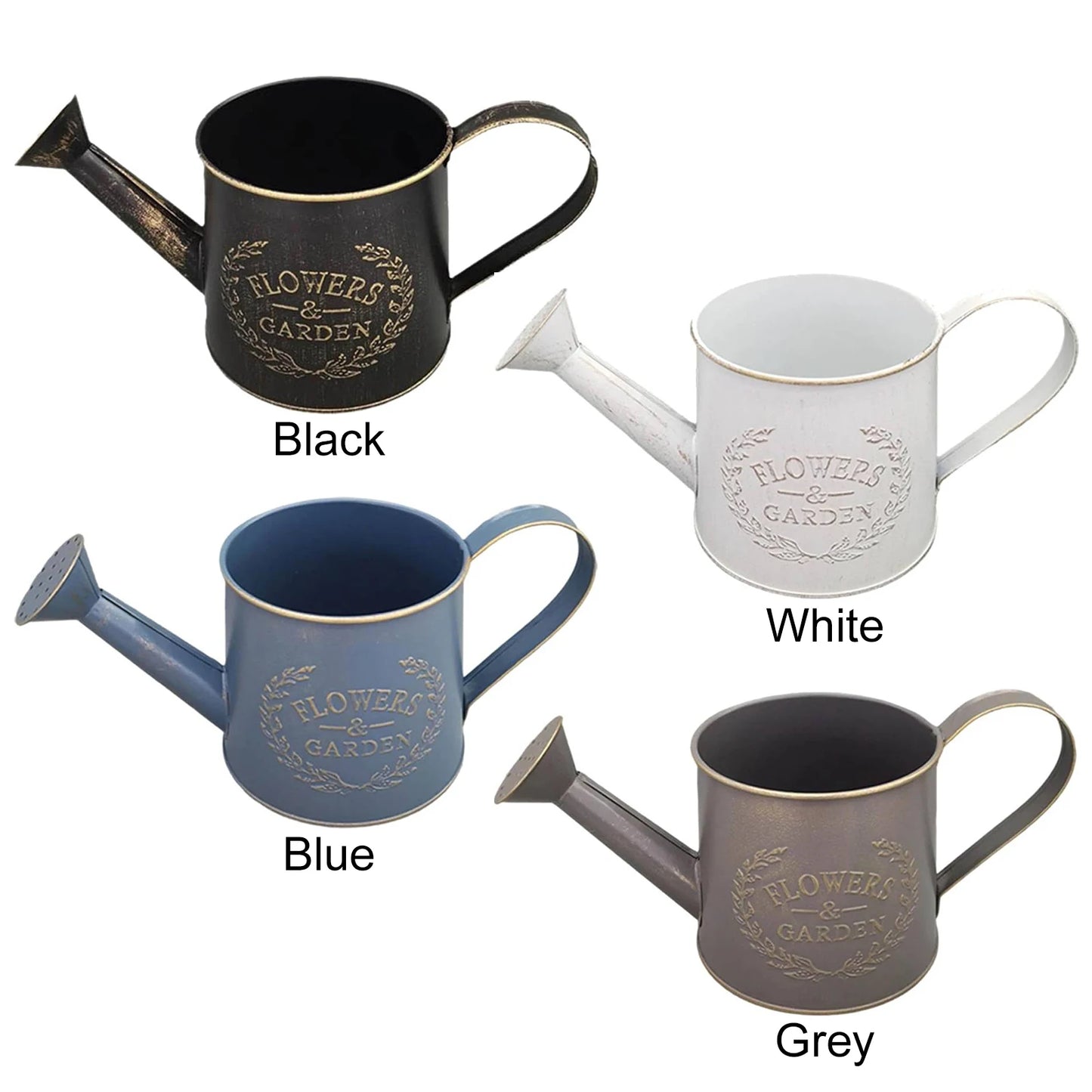 Metal Garden Watering Can with Handle Small Garden Watering Bucket Vintage Garden Watering Pot for Succulents and Indoor Plants Peaceful Pleasures Health and Wellness