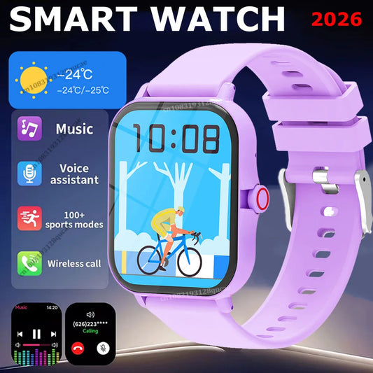 Smart Watch 1.83" Bluetooth Calls Heart Rate Fitness Tracker Smart Watch Oasis Select Purple