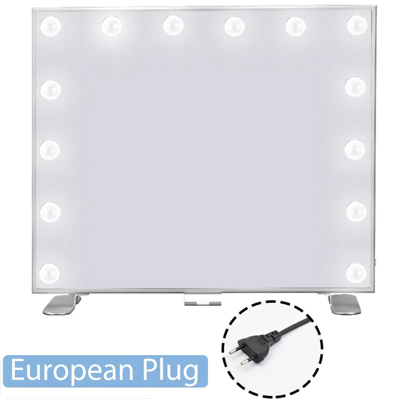 Hollywood LED Makeup Mirror 24x20" | 14 Dimmable Bulbs + 10X Mag