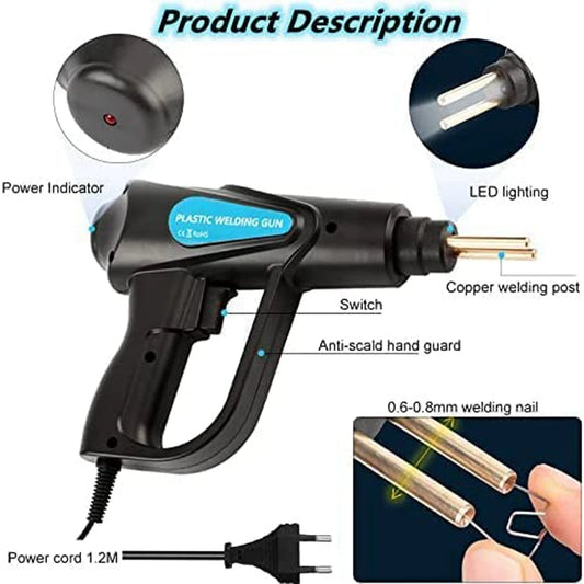 A36T-70W Hot Stapler PVC Plastic Welder Welding Machine Bumper Soldering Iron Garage Tools Car Bumper Repair Kits(EU Plug) Peaceful Pleasures Health and Wellness