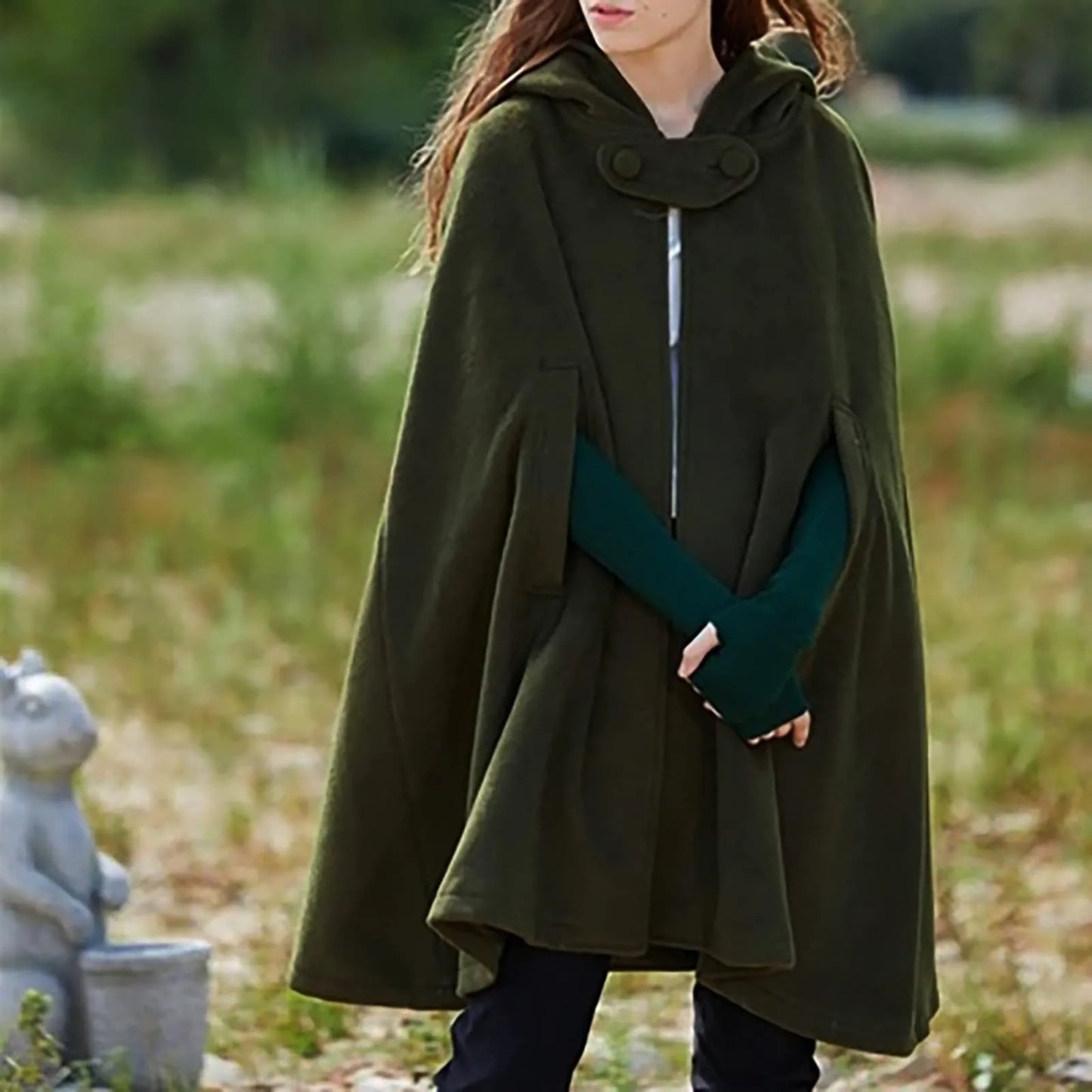 Women's Medieval Hooded Cloak | Gothic Viking Halloween Cape