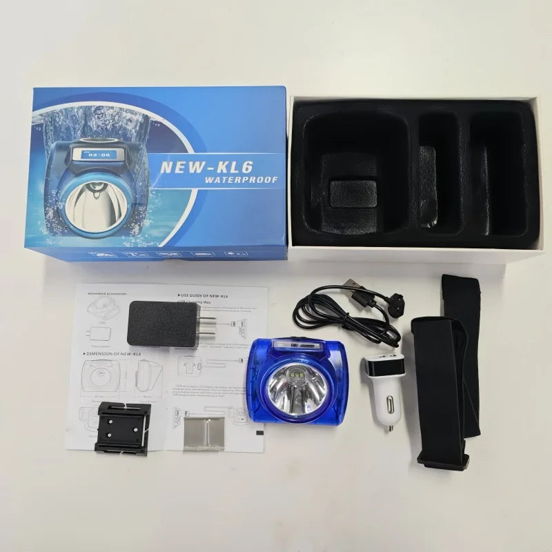 SHINEKNOT IP68 Mining Headlamp | 2×18650 LED Waterproof