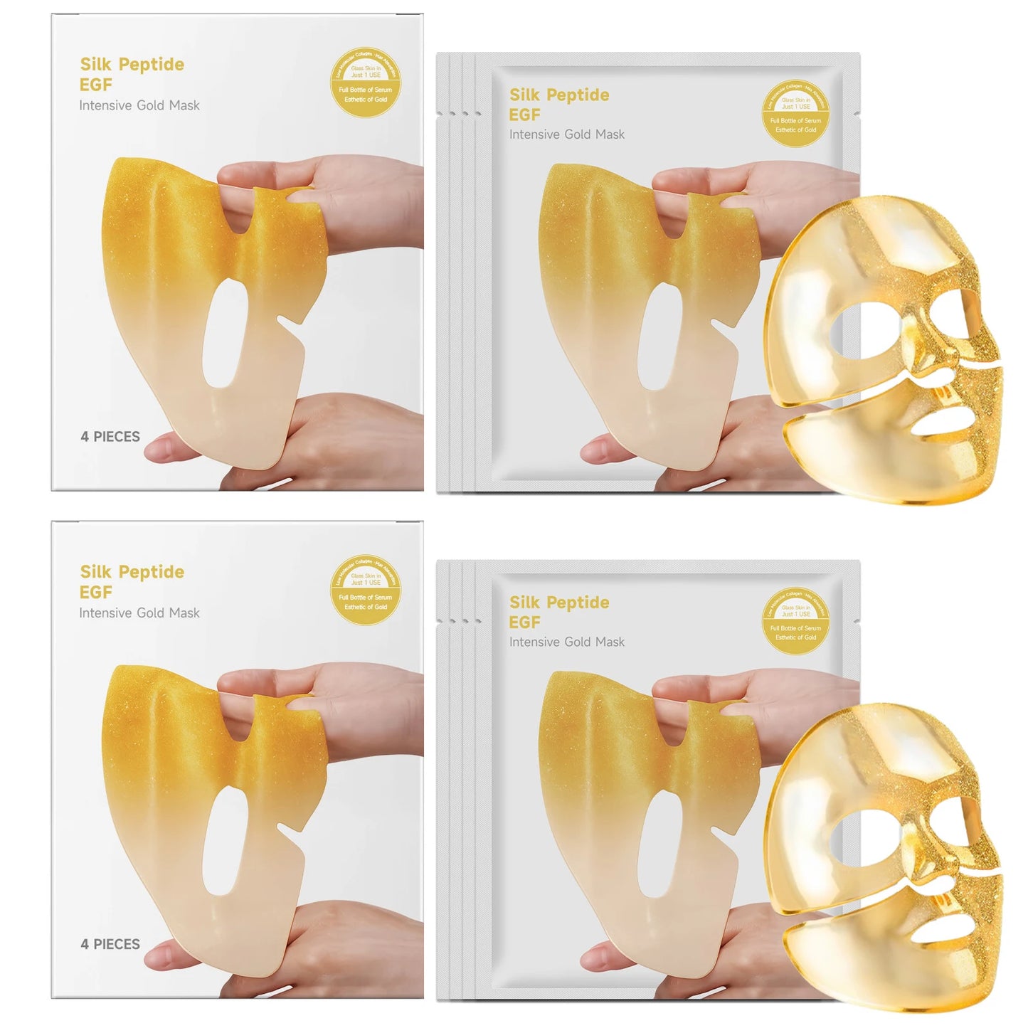 Collagen Intensive Gold Mask Moisturizing Sculpted Facial Contour Soothing Skin Discomfort Enhance Skin Radianc Firm Face Mask Peaceful Pleasures Health and Wellness BUY 1 GET 1 FREE