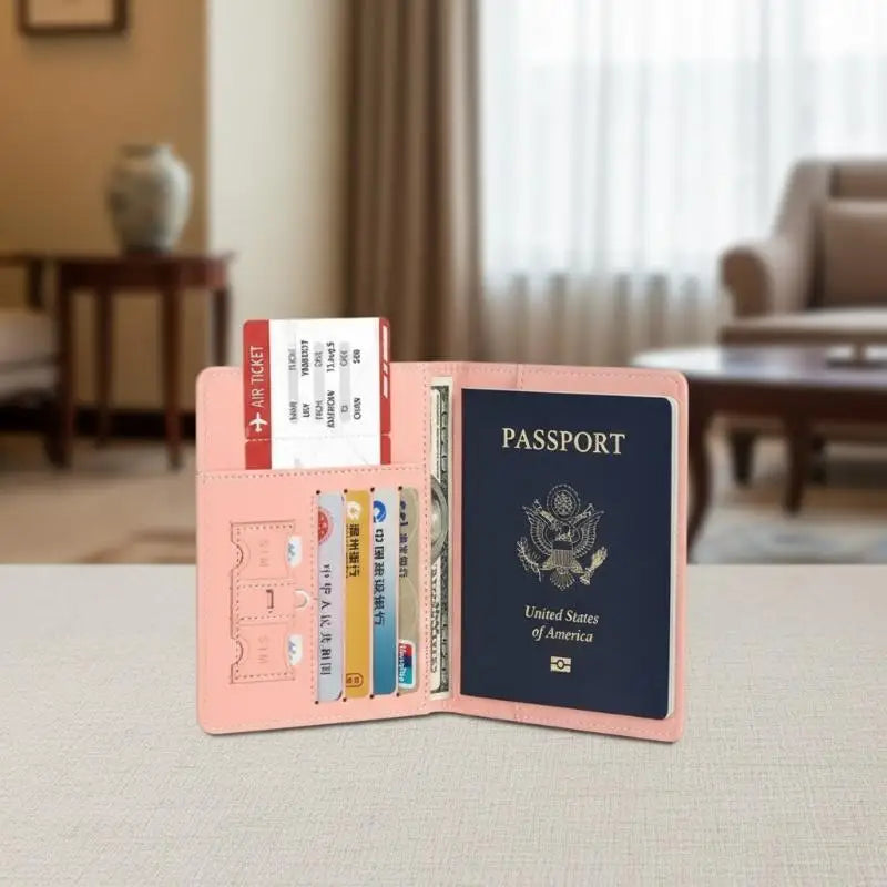 Waterproof PU Leather Passport Holder & Travel Wallet