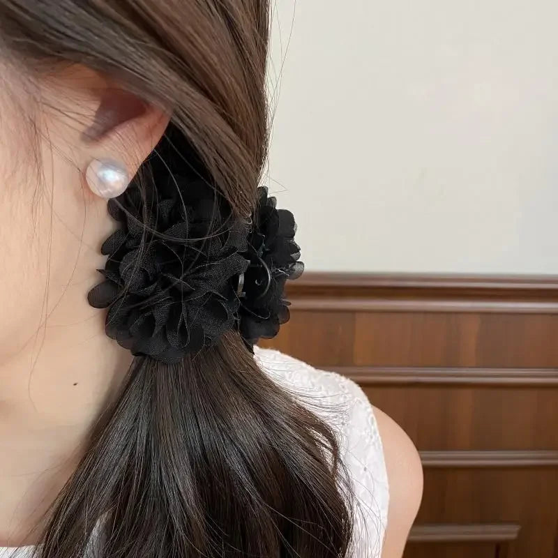 Rose Flower Petal Claw Clip | Elegant Floral Shark Hair Clip