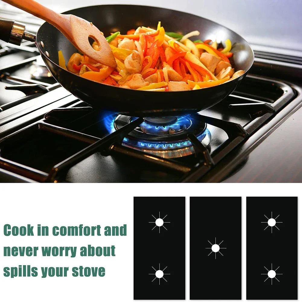 Gas Stove Burner Protector Pads – Non-Stick Reusable Set of 3