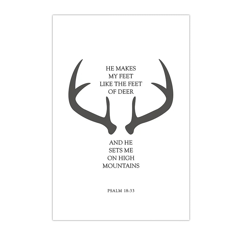 Inspirational Quote Wall Art, Nordic Love Canvas Painting, Minimalist Deer Antler Poster Print for Bedroom Living Room Decor Peaceful Pleasures Health and Wellness 04 50x70cm NoFrame China Mainland