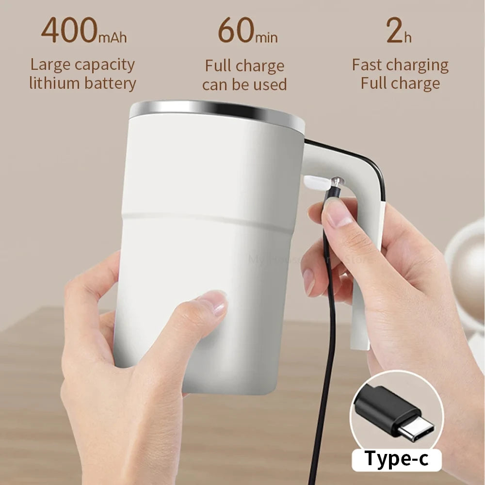 Self Stirring Coffee Cup | Rechargeable Magnetic Mixer 380ml Self Stirring Mug Peaceful Pleasures Health and Wellness