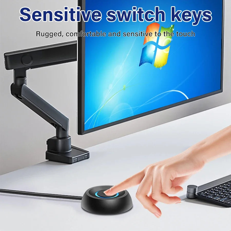 Computer Desktop Switch 1.8M LED Lights PC Motherboard External Start Power On/Off Button Extension Cable Startup Switch Office Peaceful Pleasures Health and Wellness