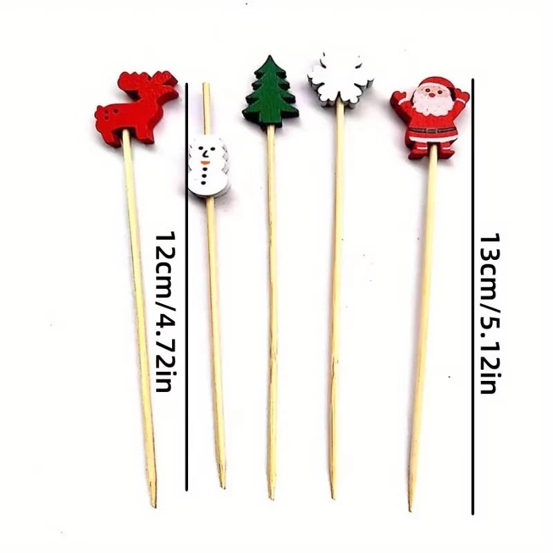 Christmas Toothpick Event Party Supplies Holiday Decorations