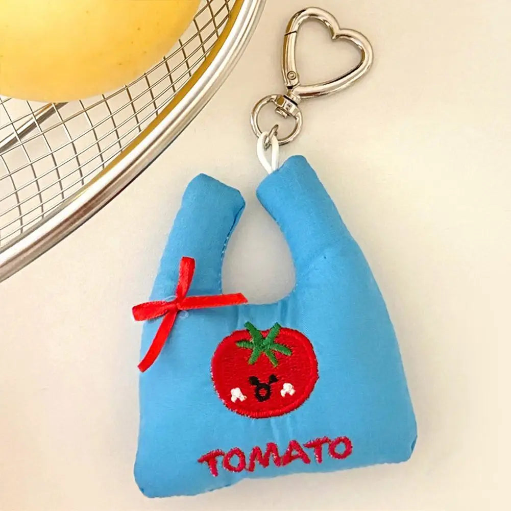 Kawaii Embroidered Mini Bag Keychain Charm | Cute Bag Pendant