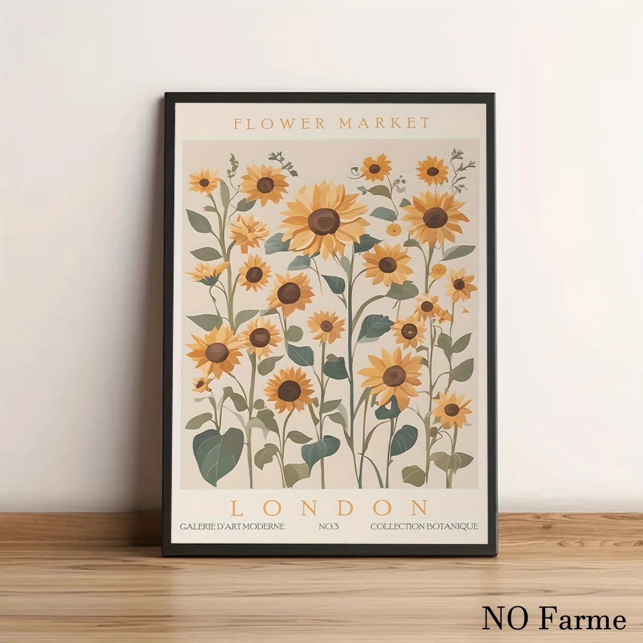 Vintage London Flower Market Sunflower Canvas Wall Art Print