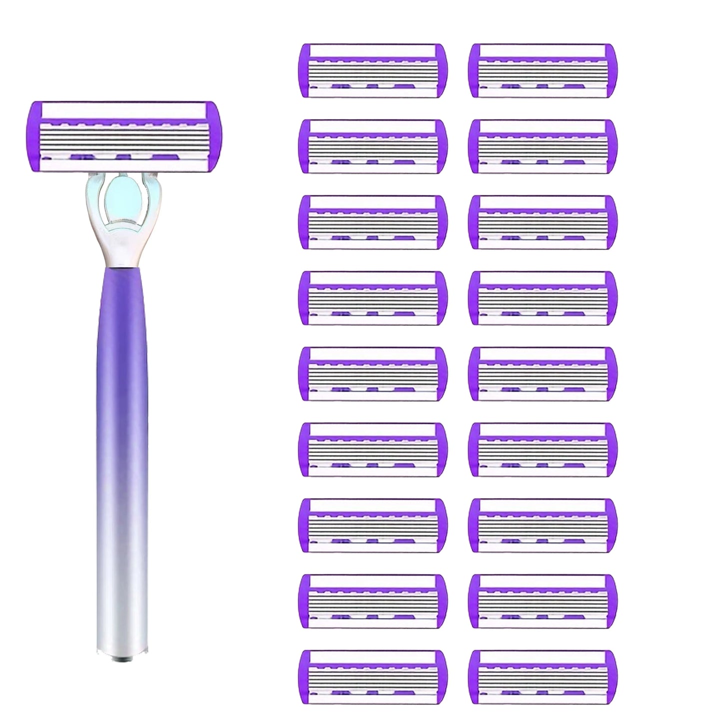 Women's 6-Blade Reusable Razor | Replaceable Head Shaver